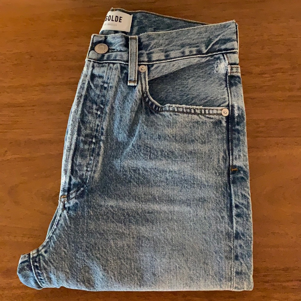 Agolde Riley High Rise Straight Crop (Blur)